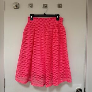 Blush Neon Pink Mesh Circle Skirt